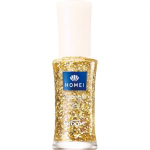 たっぷり配合されたスパンコールで目立ち度抜群。<br /><br />
HOMEI スパンコールネイルポリッシュHM-22B 無敵¥486/グルーブ