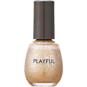 乾きが早く、1度塗りでムラなく仕上がるのが魅力。<br />
プレイフル アップデートネイル シャンパンゴールド pun-08¥1,200/Dear Laura